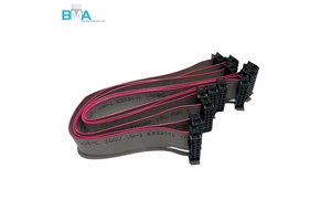 BMA Custom IDC Flat Cable 2.54mm Pitch 14Pin Female Connector 220mm Length 28AWG Ribbon Cable For PCB Assembly