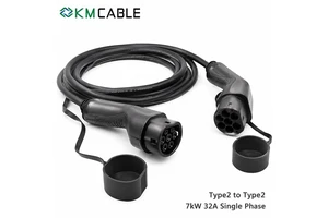 Industrial TPU Type 2 EV Charging Cable 7kW Single Phase 32A 10m Anti-Crack Full Safety Lead for Logistics Fleet Wholesale