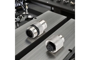 M12 8-Pin Male Connector Coded Shielded Solder Plug High-Efficiency Connectors for Various Applications