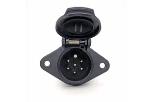 7 Pin Trailer Plug Adapter Connector Electrical Female Male Socket for RV Heavy Duty
