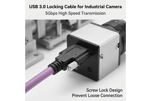 Industrial USB3.0 Vision Cable Locking Type for Camera Stable Signal Transmission