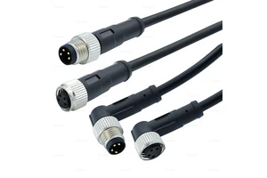 Wholesale M12 Connector Cable 3 4 5 8 12 Pin Cable Waterproof Male to Female M12 Sensor Power Cable