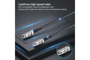 Haikang Dahua 3M Industrial Camera Cable CXP CoaXPress High Flexible DIN to BNC with 10A Rated Copper Contact Static Connectors