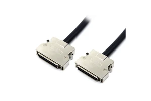 SCSI Male to Male Cable Assembly 50Pin MDR Spring Latch Type PVC Insulation Copper Conductor 1M Length
