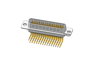 Industrial System Right Angle Gold Plated DSub DB 44 Pin Male D Type Connector 2A Brass Cable Plug with Wire Connections