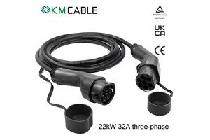 Heavy Duty Type 2 EV Charging Cable 22kW 3 Phase 32A Full Certifications Custom Length Wholesale Supply for EV Distributors