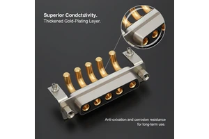 High Current 5W5 D-SUB Connector DB5W5 Male Plug 5Pin 40A Gold Plated Right Angle D-SUB Power Connector for Industrial Equipment