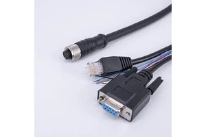 Coaxial Optical Fiber Mini DIN 6pin Male Female Communication Cable RS232 Serial DB9 9pin PVC IP67 1m 2m 10m Lengths