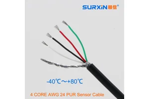 24AWG Stranded Tinned Copper Conductor Load Cell Sensor Cable 4 5 6 Core for Weighing Indicator Junction Box