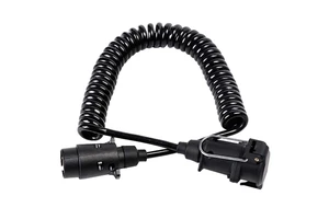 Heavy Duty SAE J1128 ABS Truck Cable Suzi Coiled Pure Copper 7 Core Way Cable Plug RV Trailer Cord for Trailer Semi Trucker