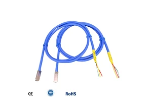 Customizable Silicone-Jacketed Shielded Cable 3-Wire Standard Surface-Mounted for DS18B20 Temperature Sensor