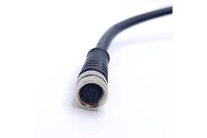 Custom Length Female Sensor Cable M8 6 Pin Cable with PVC Black