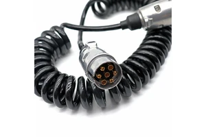 7 Prong Trailer Light Spiral Extension Cable ISO1724 12N 7PIN Trailer Coil Cable for Tractor Truck Car