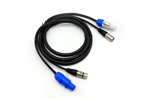 Stage Combine Cable Powercon DMX XLR 1\2\3\5\15 m Extension Light Power Control Cable for Moving Head Lighting Church
