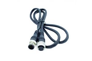 M12 Male Female Circular Connector Copper Contact IP67 Stainless Steel Housing Nickel Plated 4P