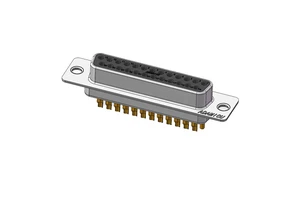 25 Pin DB Port Female Pin Type Electronic Wire Connectors Solder Brass Material 2A Rated Current