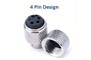 M12 4 Pin Connector Free Ordinary Rubber-coated Welding Type