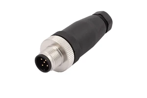 M12 Profinet IP67 Waterproof 4P Male Connector 180 Degree Copper Contact Material for Wire Connections