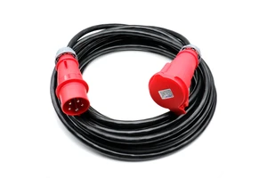 Heavy Duty CEE Extension Cord Lead Cable 32A 5G6 IP44 Outdoor Rubber Power Extension Cable