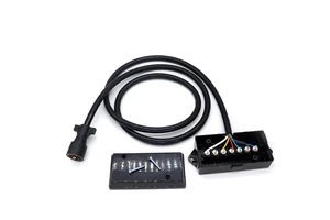 7 Way Trailer Cable Wire Kit 7 Pin Prong Trailer Plug Light Cord Brake Wiring Harness for RV Boat Automotive
