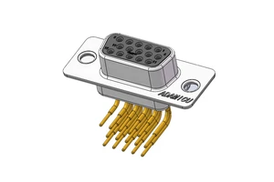 15-Pin D-Sub Machined Contacts 90 Degree Serial RS232 VGA Port DB 15 Pin Video Connector