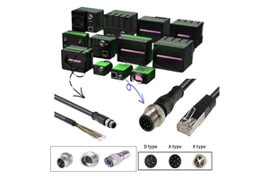 Cable Circular Connector Wiring Harness IP67 Rated Copper Alloy Power Connectors  for Industrial Camera Applications