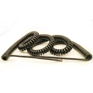 OEM Copper PE PUR Insulated 2-9 Core Flexible Spring Coiled Wire Telephone Spiral Cable