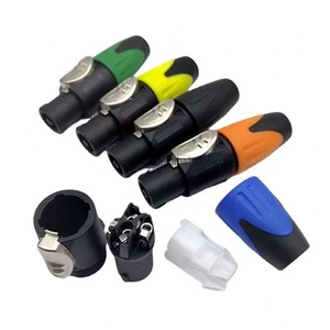 Copper core color tail Stage Mixer audio four-core professional plug speaker cable connector amplifier connector