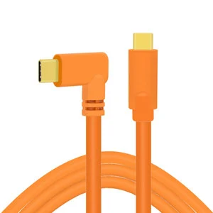 90 Degree Type-C to Type-C Tethered Online Shooting Cable 3m 5m 10m Camera Data Cable for Canon EOS R RP Nikon Z7 Sony A7m3 R3