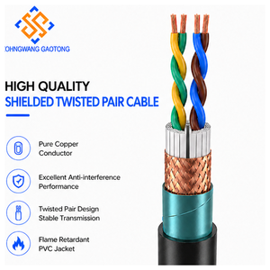 Fast Delivery RVVSP Shielded Twisted Pair PVC 20 AWG 300/300V Flexible Copper Control Cable For Industrial Automation OEM