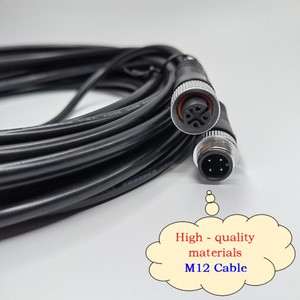 M12 4-Pin A-Coded Industrial Ethernet Cable Profinet IP67 Waterproof Shielded Wire Harness for Sensors M12 Sensor Cable
