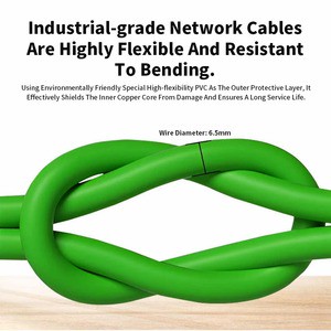 90 Degree CAT6A Industrial RJ45 Shielded Network Wire Gigabit Profinet Ethernet Cable Double Bend Right Angle Connection Line
