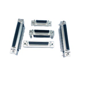 SCSI High Density Servo 50P Right Angle 50ohm Zinc Alloy Male/Female Plug Connector for PCB Applications