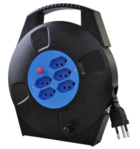 Brazil Type Cable Reel with 5 Ways Socket,with Inmetro