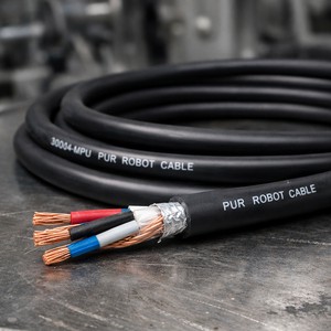 Unshielded Robot Cable for Extreme Torsion up to 270 Degrees on 6-Axis Robotic Arms With High Durability PUR Jacket