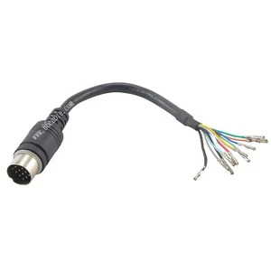 Swallowtech 13Pin Mini Din Male to Terminal Plastic Housing Security Extension Cable for Connecting Vehicle/Car/Bus Monitor Pcb