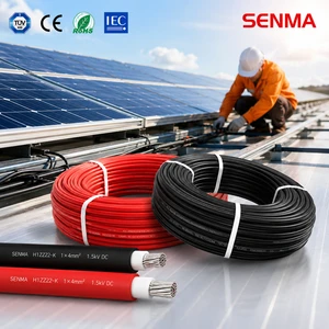 Certificated PV1-F Solar PV Cable 10mm Solar Panel Wire Aluminum Conductor with XLPO Insulation and Jacket