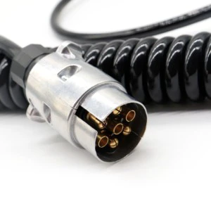 Complete 7-core Cable Harness for Trailer Line with 7-way Trailer Plug