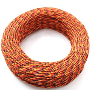 JIAYI RC 22AWG 60 Cores Twisted PVC Insulation Tinned Copper Conductor Servo Lead Extension Cable 100m/roll for JR Servo Model