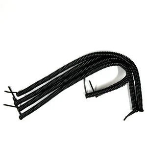PU Jacket Black 4 Core 28AWG 1M Power Cord Mobile Phone Fixed Connection Spiral Cable Coiled Wire Cable