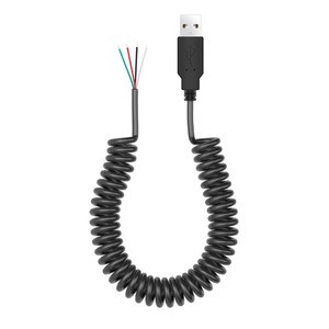1.5m Customized Spiral Coiled USB 2.0 Cable