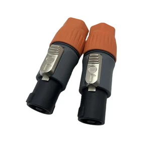 New Speakon Connector 4-core Waterproof Stage Professional Audio Plug Ohmic 4 Pole Pin Speaker Plug Nl4fc Audio Cable Connector