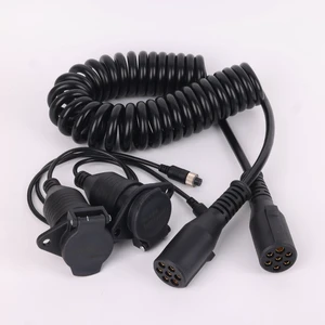 Manufacturer Price Pvc/Tpe Copper Wire Spiral Cable 7 Pin Core Truck Cable for Sale