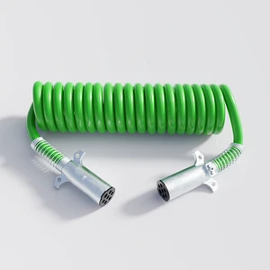 7 Pin Coil Spiral Cable 4/12+2/10+1/8 Gauge Wire Cable Tractor Supply Trailer Connector Trailer Cable