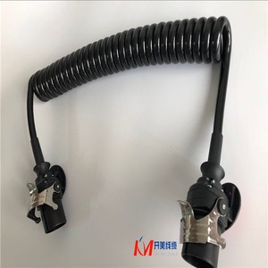 7-core EBS Cable Assembly Spiral Power Cord ABS Extension Trailer Spiral Cable