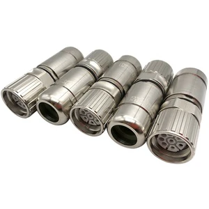 Industrial M23 8-Pin Power Cable Connector Plug for Servo Motor Accessories