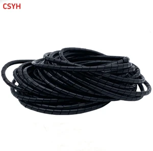Spiral Cable Wrap PE Eco-Friendly Wire Network Cable Organizer Protector Anti-Bite Wiring Sleeve Available Diameter