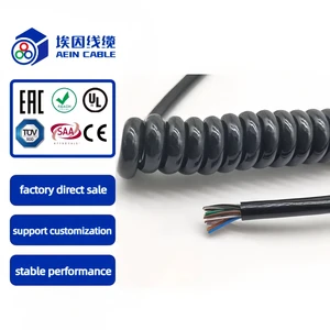 Shanghai 20 Core Glossy Electrical Spring Spiral Coiled Wire Cable