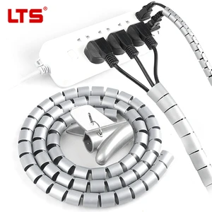 High-quality Black Flexible PE Spiral Wrapping Band 12mm with Customizable Length for Cable Protection