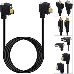 USB 3.1 Type C Panel Mount Cable High Speed 10 Gbps 4K 60 Hz USB-C Male to Male Cable with Screws for Industrial Camera